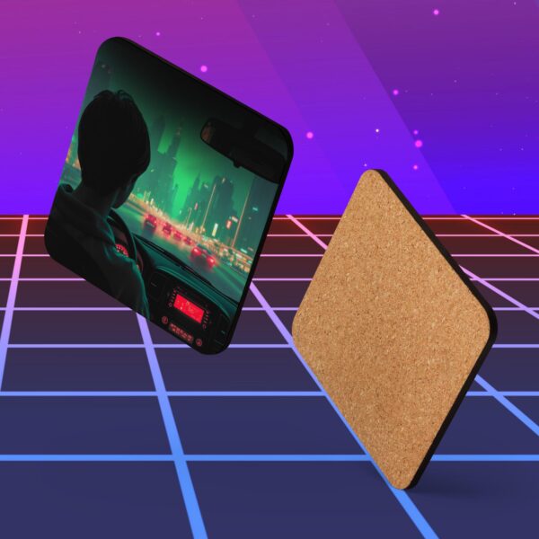 Shahar-er Alo (City Lights) Cork-Back Coaster